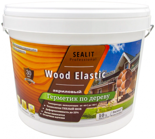 Приобрести ГЕРМЕТИК - Sealit Wood Elastic для работы с деревянными материалами 5 л в Ноябрьске, Ямало-Ненецкий автономный округ